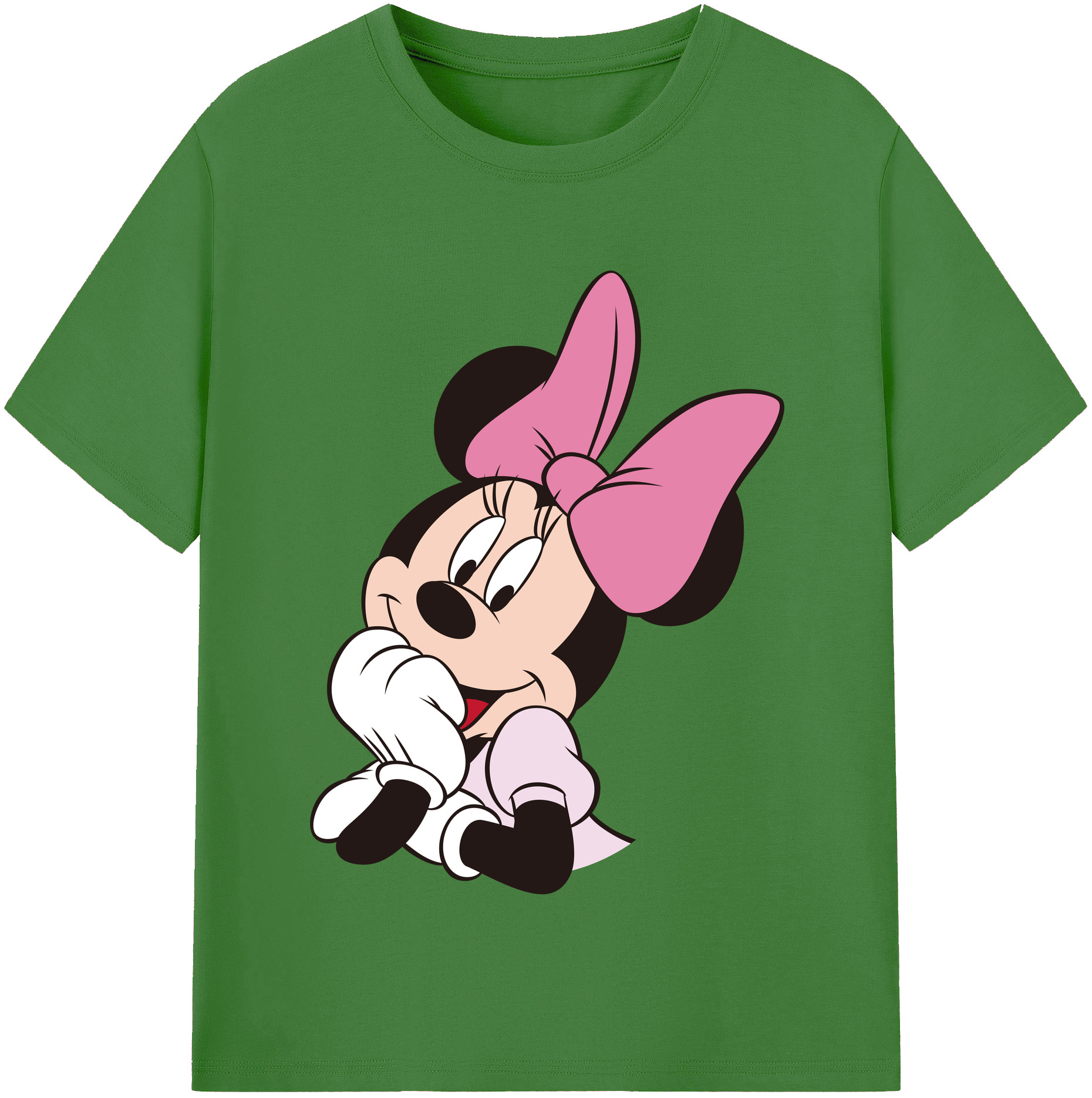 （画像用） ミッキーマウス Mickey Mouse レディースカジュアルプリントTシャツ（綿100％）